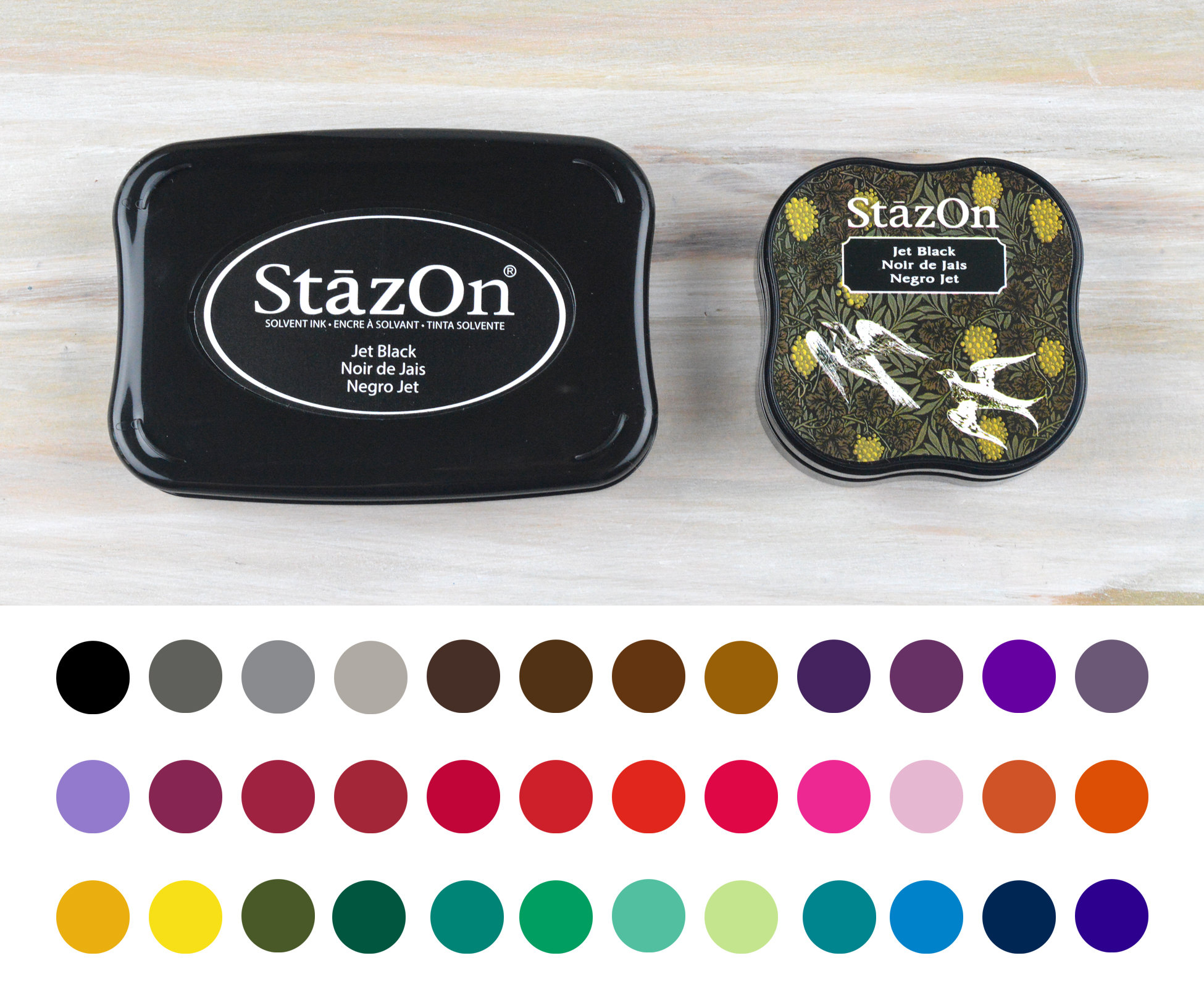 StazOn Solvent Ink Pad, Rubber Stamp Ink for Plastics and Leather