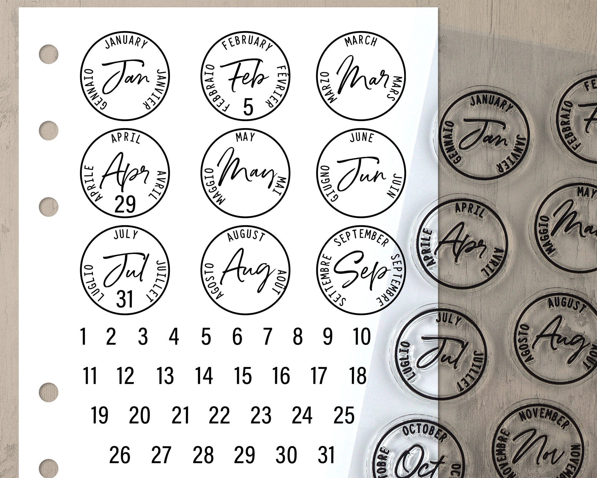 Circle Pattern Stamp| Circles Mini Stamp | Kids stamp | Craft Stamp | Craft  supplies |Planner Stamps | Mini Stamps | Scrapbooking Stamps